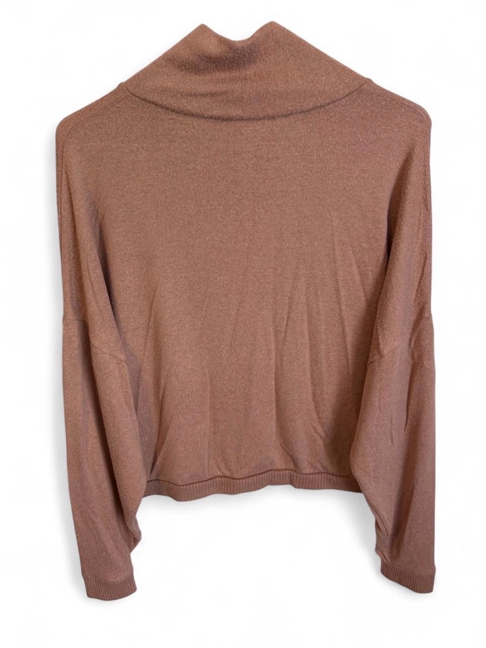 Express Cropped Cowl Neck Sweater - Mauve - Picture 4 of 5